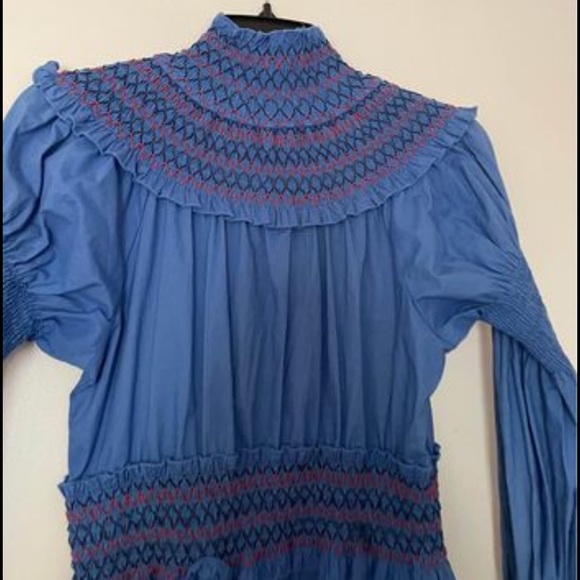 NWOT super cute blue Reveuse brand from boutique dress - size L - Picture 2 of 4